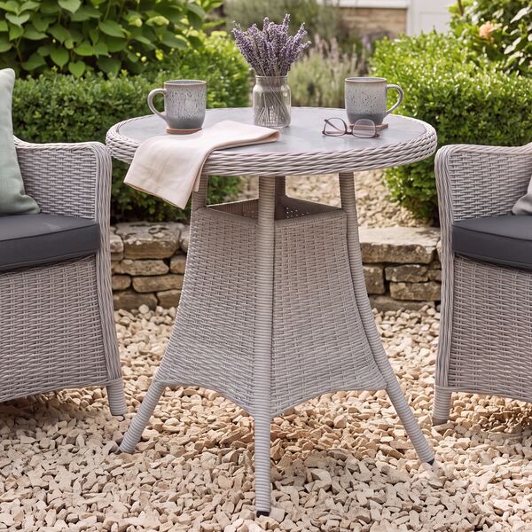Turin 2 Seat Bistro Set - Light Grey