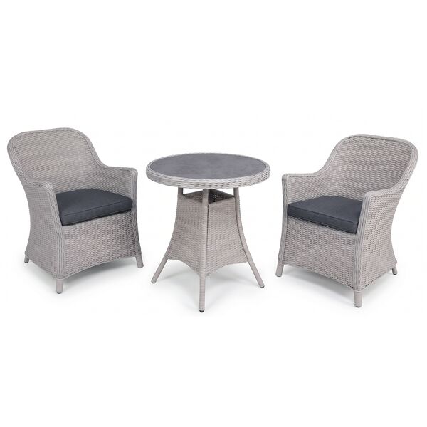 Turin 2 Seat Bistro Set - Light Grey