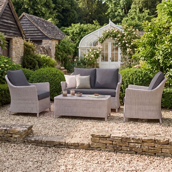 Turin 2 Seat Sofa Set - Light Grey