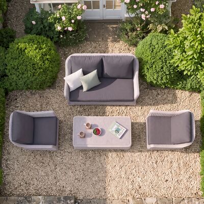 Turin 2 Seat Sofa Set - Light Grey