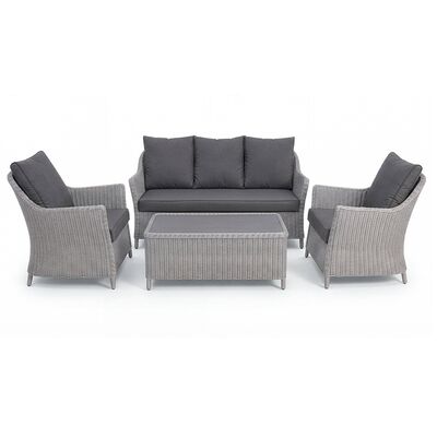 Turin 3 Seat Sofa Set - Light Grey