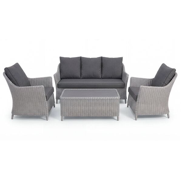 Turin 3 Seat Sofa Set - Light Grey
