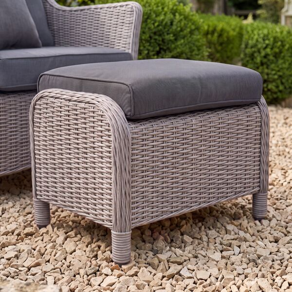 Turin 5pc Lounge Set with Rising Table - Light Grey