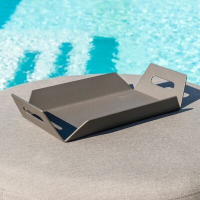 Maze - Outdoor Fabric Aluminium Table Tray - Grey product image
