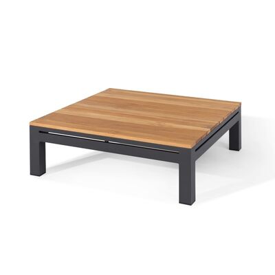 Maze - Oslo Chaise Aluminium Sofa Set with Teak Coffee Table - Charcoal product image