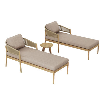 Maze - Porto Rope Weave Double Sunlounger Set with Small Round Coffee Table product image