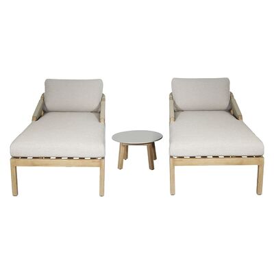 Maze - Martinique Rope Weave Double Sunlounger Set with Round Coffee Table product image