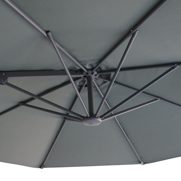 Maze - Helios 3m Round Rotating Cantilever Parasol with Base - Oil Green product image