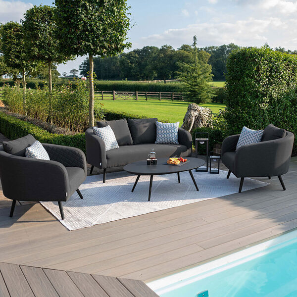 Maze - Outdoor Fabric Ambition 2 Seat Sofa Set - Charcoal product image