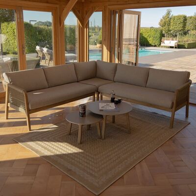 Maze - Martinique Rope Weave Corner Sofa Set with 2 Round Coffee Tables product image