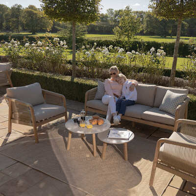 Maze - Martinique Rope Weave 3 Seat Sofa Set with 2 Lounge Armchairs & 2 Round Coffee Tables product image