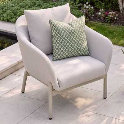 Bellagio Outdoor Fabric Armchair - Chanmpagne