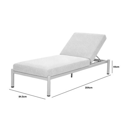 Bellagio Outdoor Fabric Single Sunlounger - Champagne