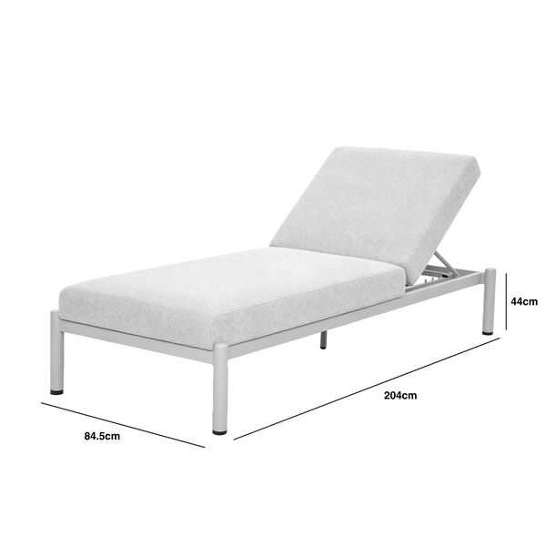 Bellagio Outdoor Fabric Single Sunlounger - Champagne