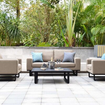 Ethos 2 Seat Sofa Set with Coffee Table / Taupe