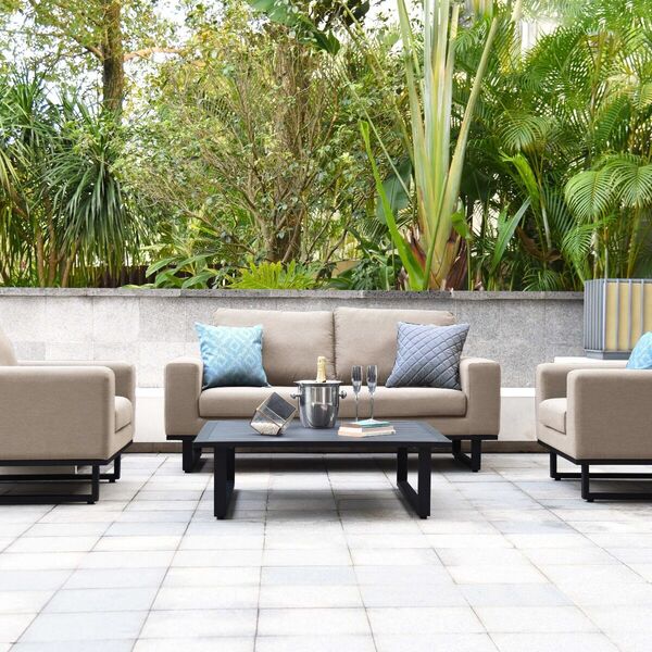 Ethos 2 Seat Sofa Set with Coffee Table / Taupe