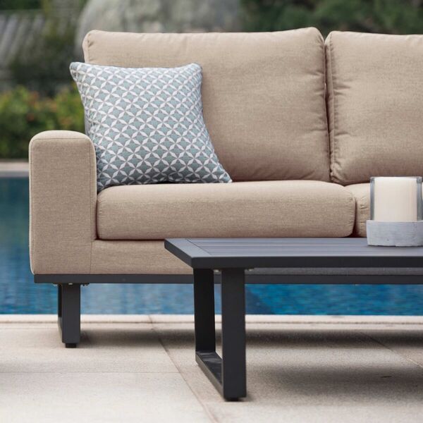Ethos 2 Seat Sofa Set with Coffee Table / Taupe