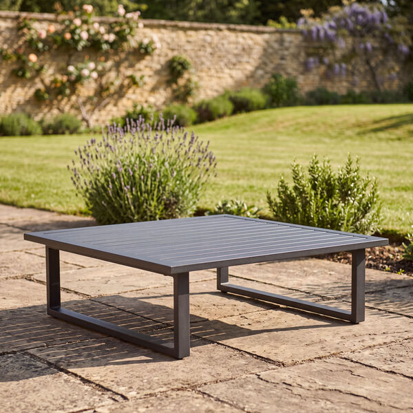Ethos Square Coffee Table / Grey Aluminium
