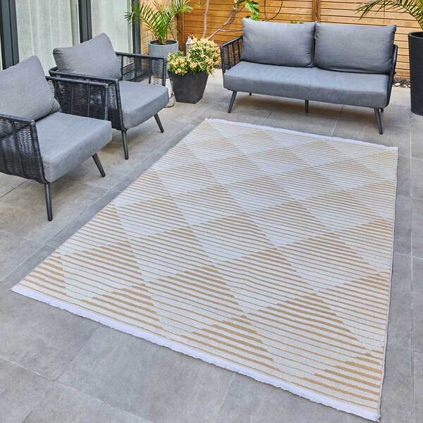 Jazz - Diamond Amber Indoor and Outdoor Rug - 220cm x 160cm product image