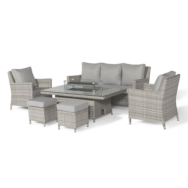 Maze - Oxford Sofa Rattan Dining Set with Fire Pit Rising Table product image