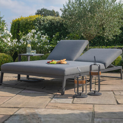 Maze - Outdoor Fabric Allure Double Sunlounger - Flanelle product image