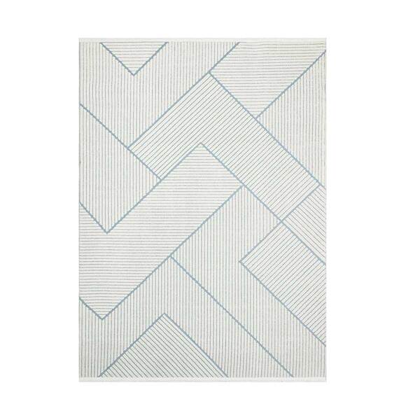 Jazz - Geometric Blue Indoor and Outdoor Rug - 290cm x 190cm product image