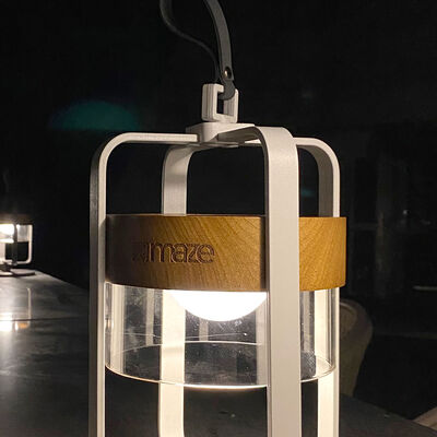 Maze - Satellite Large Solar Light with Stand white product image