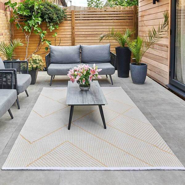 Jazz - Geometric Amber Indoor and Outdoor Rug - 290cm x 190cm product image