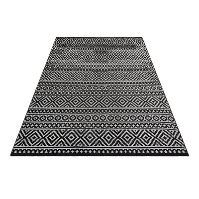 Jazz - Aztec Grey / Black Indoor and Outdoor Rug - 220cm x 160cm product image