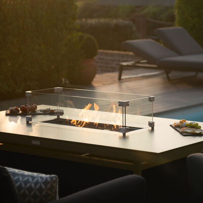 Maze - Outdoor Fabric Pulse 3 Seat Sofa Set with Fire Pit Table - Charcoal product image