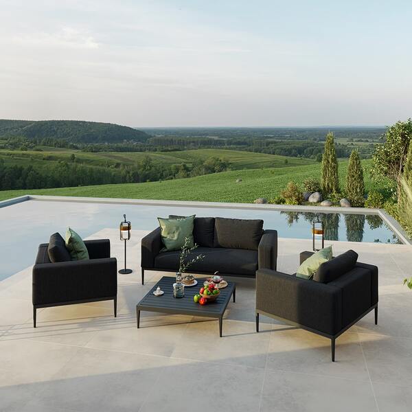 Maze - Outdoor Fabric Eve 2 Seat Sofa Set - Charcoal product image
