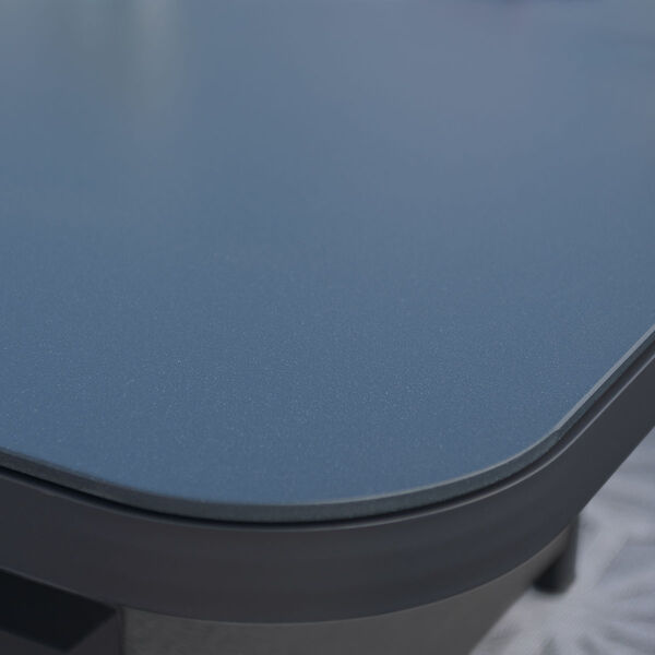 Maze - Outdoor Fabric Pulse U Shape Corner Dining Set with Rising Table - Charcoal product image