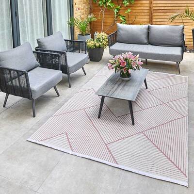 Jazz - Geometric Rose Indoor and Outdoor Rug - 290cm x 190cm product image