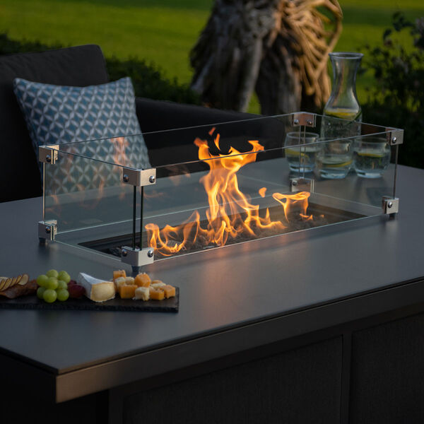 Maze - Outdoor Fabric Pulse 3 Seat Sofa Set with Fire Pit Table - Charcoal product image