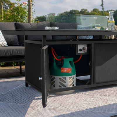 Maze - Outdoor Fabric Pulse 3 Seat Sofa Set with Fire Pit Table - Charcoal product image