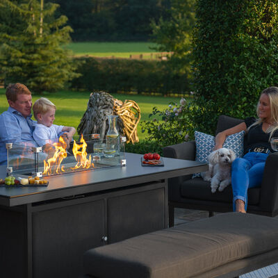 Maze - Outdoor Fabric Pulse 3 Seat Sofa Set with Fire Pit Table - Charcoal product image