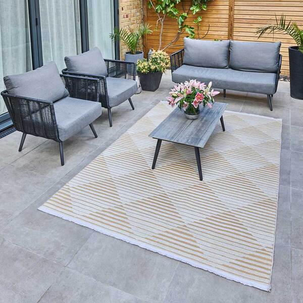 Jazz - Diamond Amber Indoor and Outdoor Rug - 220cm x 160cm product image