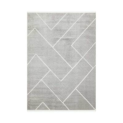 Jazz - Geometric Silver Indoor and Outdoor Rug - 290cm x 190cm product image