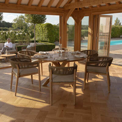 Maze - Porto Rope Weave 6 Seat Round Dining Set product image