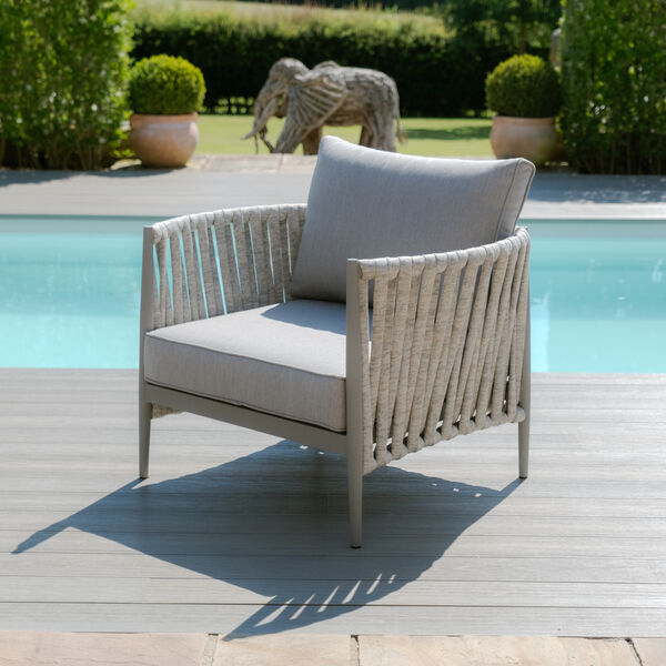 Maze - Milan Rope Weave 3 Seat Sofa Set with Rectangular Coffee Table - Cool Linen product image