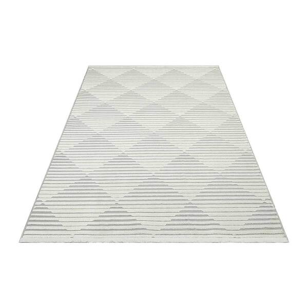Jazz - Diamond Silver Indoor and Outdoor Rug - 220cm x 160cm product image