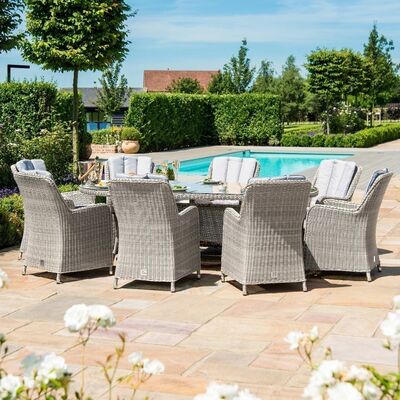 Maze - Oxford - Venice 8 Seat Oval Rattan Fire Pit Dining Set product image