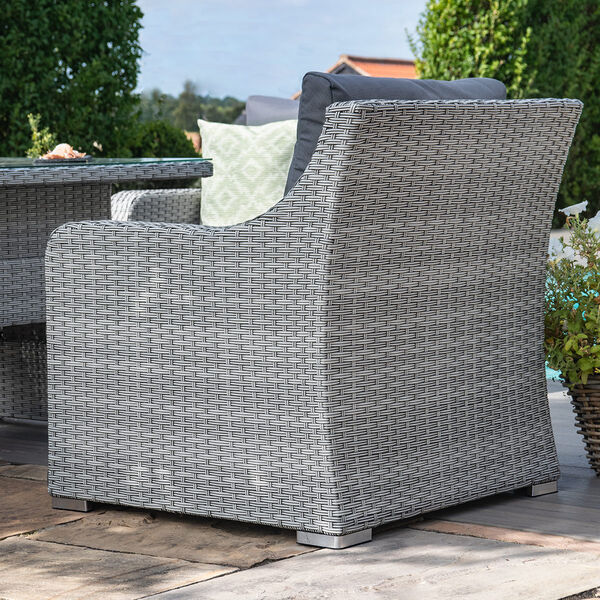 Maze - Ascot 3 Seat Rattan Sofa Dining Set with Fire Pit Table & Weatherproof Cushions product image