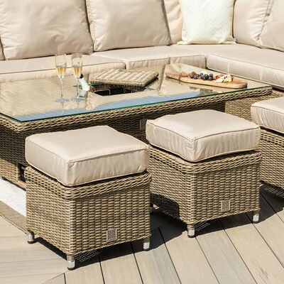 Maze - Winchester Deluxe Large Rattan Corner Dining Set with Rising Table & Armchair product image