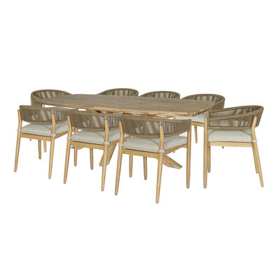 Maze - Porto Rope Weave 8 Seat Rectangular Dining Set product image