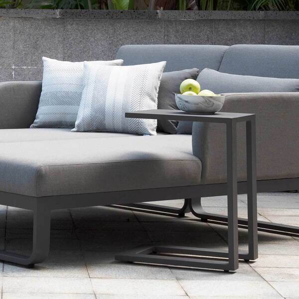 Maze - Outdoor Fabric Aluminium Side Table - Grey product image