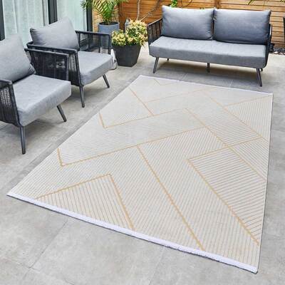 Jazz - Geometric Amber Indoor and Outdoor Rug - 290cm x 190cm product image