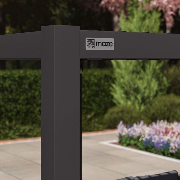 Maze Como - 3m x 4m Aluminium Metal Outdoor Garden Pergola - Grey product image