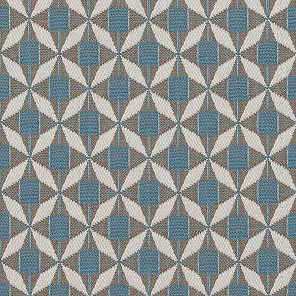 Maze - Outdoor Fabric Sunbrella Footstool - Mosaic Blue product image
