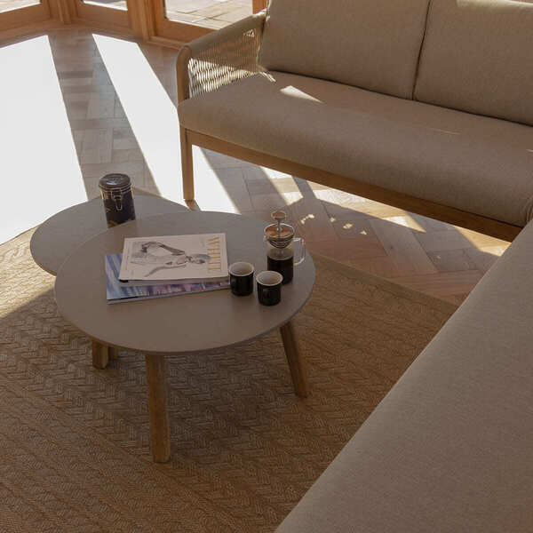 Maze - Martinique Rope Weave Corner Sofa Set with 2 Round Coffee Tables product image